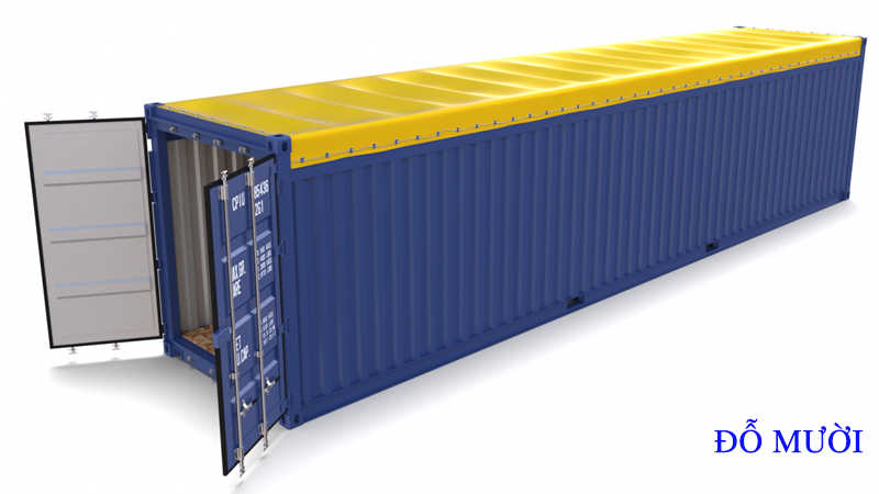 kích thước container 40 feet open top