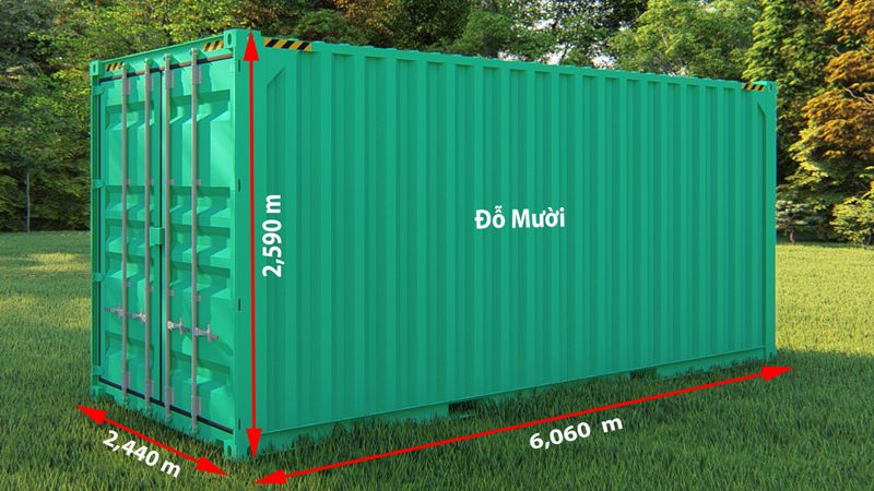 Kích thước container văn phòng 20 feet và các loại thông dụng